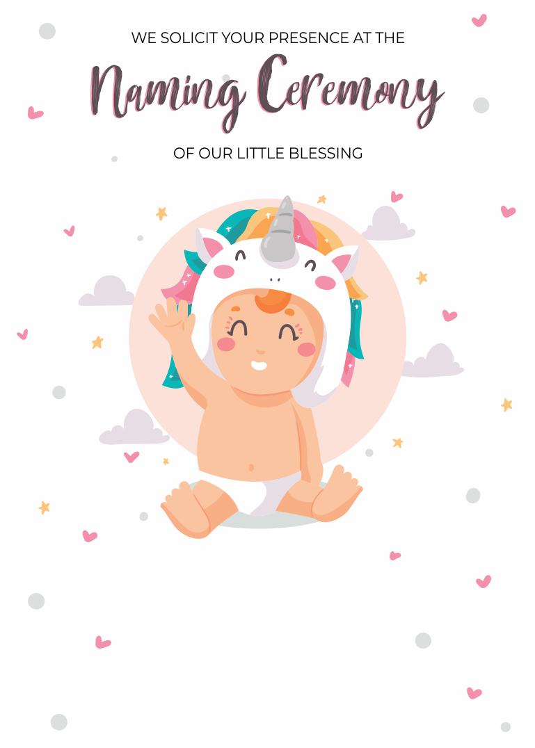 create naming ceremony templ879 e-invite for free