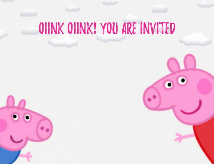 create peppa pig  templ1107 e-invite for free