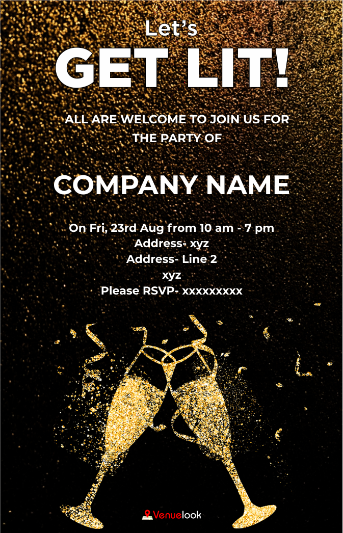 LET'S GET LIT! CORPORATE PARTY E-INVITE E-Invitation